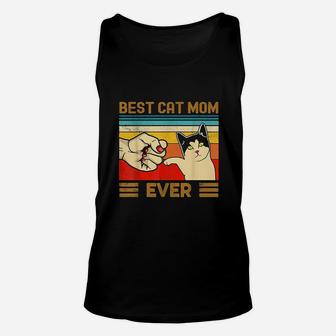 Best Cat Mom Ever Funny Cat Mom Mother Vintage Gift Unisex Tank Top - Seseable
