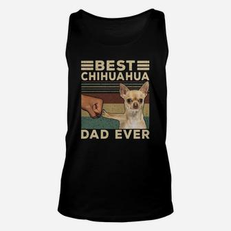 Best Chihuahua Vintage Dad Ever T-shirt Unisex Tank Top - Seseable