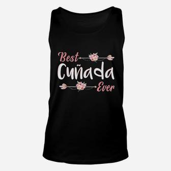 Best Cunada Ever Spanish Sister In Law Floral Gift Unisex Tank Top - Seseable