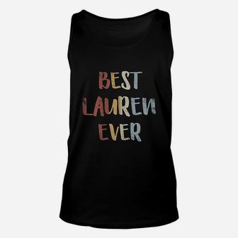 Best Lauren Ever Retro Vintage First Name Gift Unisex Tank Top - Seseable