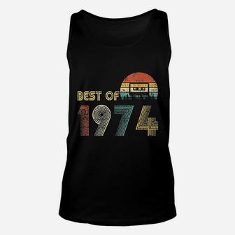 Best Of 1974 Birthday Gifts Cassette Tape Vintage Unisex Tank Top - Seseable