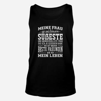 Beste Frau und Freundin Hochwertiges Statement Unisex TankTop, Trendiges Partnerlook Tee - Seseable