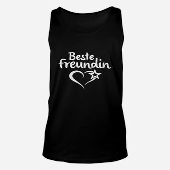 Beste Freundin Schwarzes Damen-Unisex TankTop mit Herzstern-Motiv - Seseable