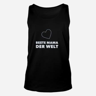 Beste Mama der Welt Schwarzes Unisex TankTop, Muttertag Herz Design - Seseable