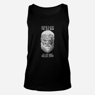 Beware The Old Man Unisex Tank Top - Seseable