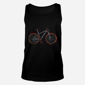 Bicycle Amazing Anatomy Mountain Bike Fire Red Unisex Tank Top - Seseable