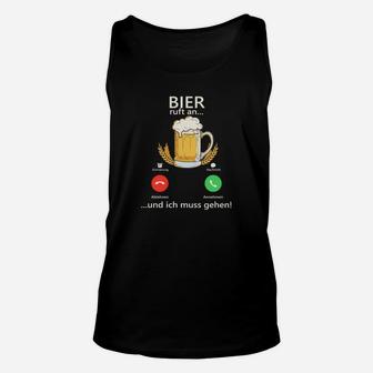 Bier Humor Unisex TankTop Bier ruft an... und ich muss gehen! mit Bierglas-Design - Seseable