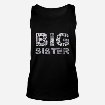 Big Girls Big Sister, sister presents Unisex Tank Top - Seseable