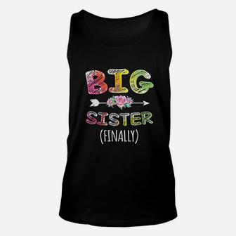 Big Sister Finally Girls Kids Toddlers Big Sister Unisex Tank Top - Seseable