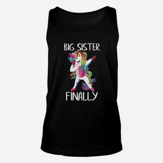 Big Sister Finally Unicorn birthday Unisex Tank Top - Seseable