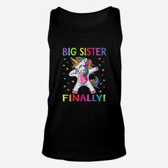 Big Sister Finally Unicorn, sister presents Unisex Tank Top - Seseable