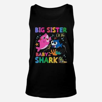 Big Sister Of The Baby Shark, sister presents Unisex Tank Top - Seseable