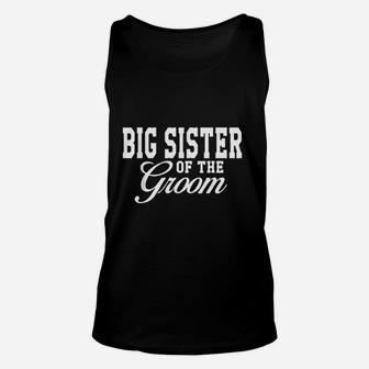 Big Sister Of The Groom Wedding Party Unisex Tank Top - Seseable