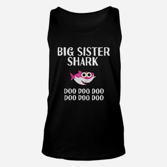 Big Sister Shark Doo Doo Gift Matching Sisters Big Little Unisex Tank Top - Seseable