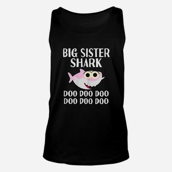 Big Sister Shark Doo Doo Sisters Gifts For Girls Unisex Tank Top - Seseable