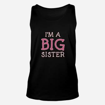 Big Sister Siblings Gift Im A Big Sister Cute Girls Fitted Kids Unisex Tank Top - Seseable