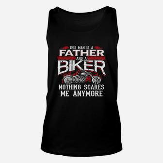 Biker Dad Funny Fathers Day Motorcycle Unisex Tank Top - Seseable
