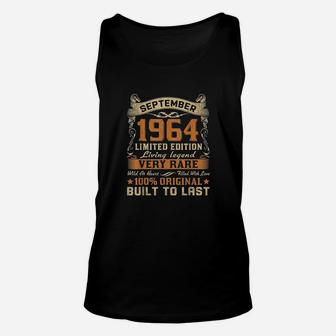 Birthday Gift Retro Vintage September 1964 Unisex Tank Top - Seseable
