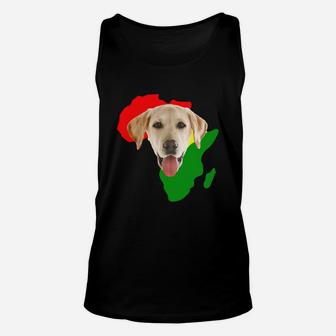 Black History Month African Map Labrador Retriever Gift For Pet Lovers Proud Black Unisex Tank Top - Seseable