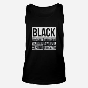 Black History Month Confident Strong Talented Unisex Tank Top - Seseable