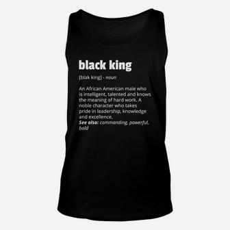 Black King Definition African Pride Black History Month Unisex Tank Top - Seseable