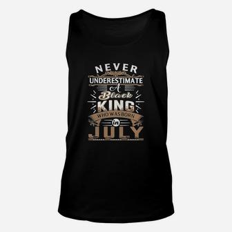 Black King Who Was Born In July Shirt Unisex Tank Top - Seseable