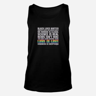 Black Lives Matter Love Is Love Kindness Is Everything Unisex Tank Top - Seseable
