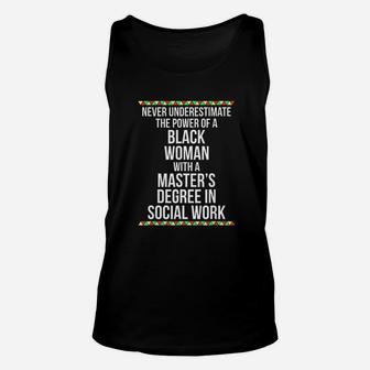 Black Queen Msw Social Work Masters Graduation Unisex Tank Top - Seseable