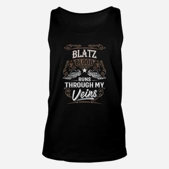Blatz Blood Runs Through My Veins Legend Name Gifts T Shirt Unisex Tank Top - Seseable