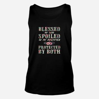 Blessed By God Spoiled By My Pipefitter Wife Unisex Tank Top - Seseable