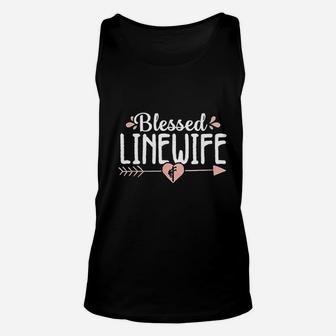 Blessed Line Wife Cute Electrical Lineman Proud Gift Women Unisex Tank Top - Seseable