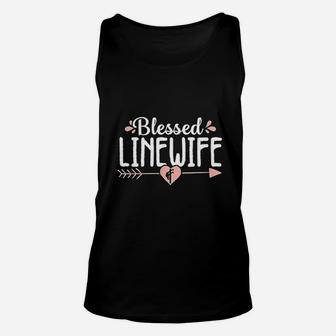 Blessed Line Wife Cute Electrical Lineman Proud Gift Women Unisex Tank Top - Seseable
