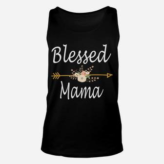 Blessed Mama Thanksgiving Christmas Gifts Grandma Unisex Tank Top - Seseable