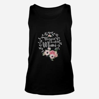Blessed Mimi For Women Floral Grandma Blessed To Be Called Mimi Unisex Tank Top - Seseable