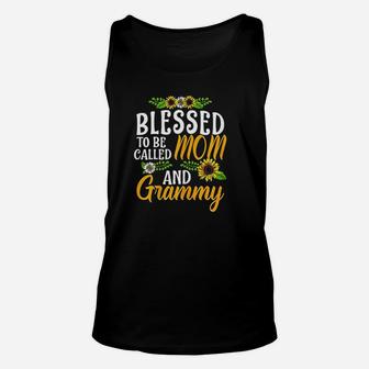 Blessed To Be Called Mom And Grammy Thanksgiving Christmas Unisex Tank Top - Seseable