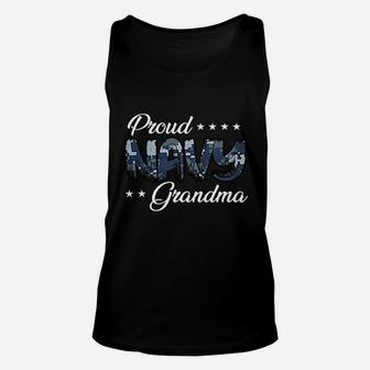 Blue Digital Bold Proud Navy Grandma Unisex Tank Top | Seseable UK