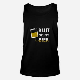 Blutgruppe Bier Herren Unisex TankTop, Schwarz, Lustiges Party-Unisex TankTop - Seseable