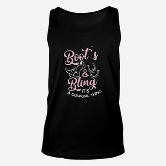 Boots And Bling Its A Cowgirl Unisex Tank Top - Seseable