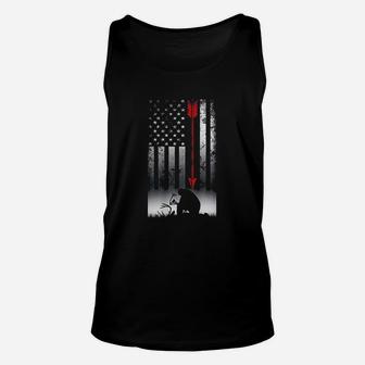 Bow Deer Hunting American Flag Gift For Bow Hunting Unisex Tank Top - Seseable