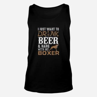 Boxer Dad Funny Fathers Day Dog Lover Unisex Tank Top - Seseable