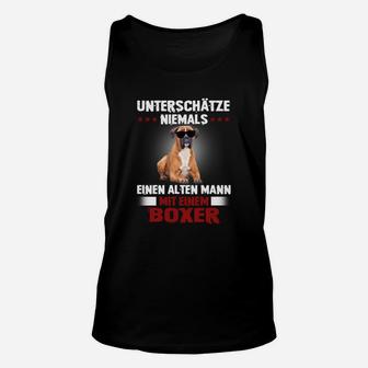 Boxer Unterschätze Niemals Einen Alten Mann TankTop - Seseable