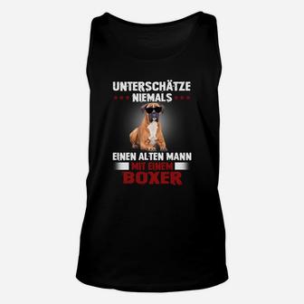 Boxer Unterschätze Niemals Einen Alten Mann TankTop - Seseable