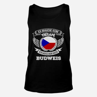 Budweis Therapie Spruch Herren Unisex TankTop mit Tschechischer Flagge - Seseable