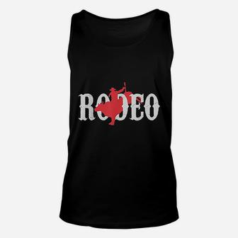 Bull Riding Rodeo Western Country Bull Rider Gift Unisex Tank Top - Seseable
