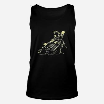 Cafe Racer Ghost Drift Rider Vintage Motorcycle Unisex Tank Top - Seseable