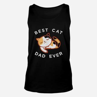 Calico Best Cat Dad Ever Unisex Tank Top - Seseable
