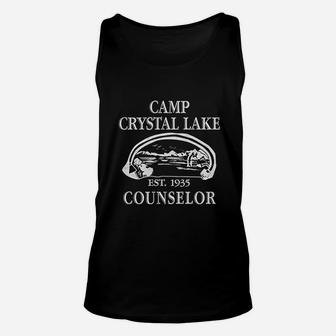 Camp Crystal Lake Funny Graphic Camping Vintage Novelty Unisex Tank Top - Seseable