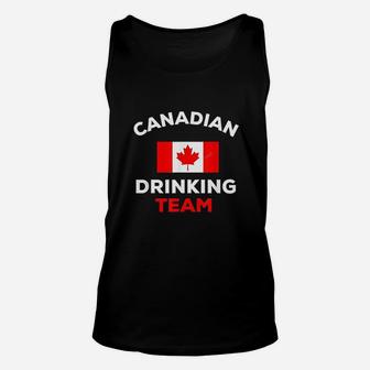 Canada Drinking Team Canadian Maple Flag Leaf Funny Unisex Tank Top - Seseable