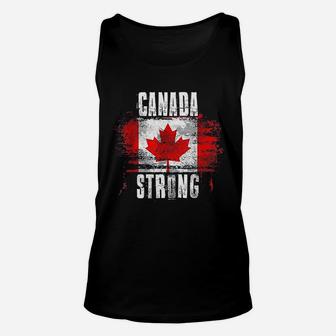 Canada Strong Distressed Flag Canadian Pride Unisex Tank Top - Seseable
