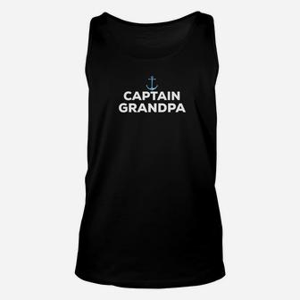 Captain Grandpa Fathers Day Summer Boat Gift Unisex Tank Top - Seseable
